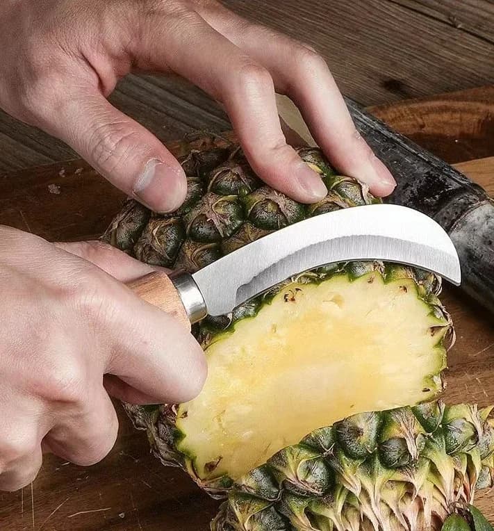 Curved Watermelon Sickle Knife – Sharp Stainless Steel Fruit Cutting Tool for Easy Watermelon Slicing - View 4