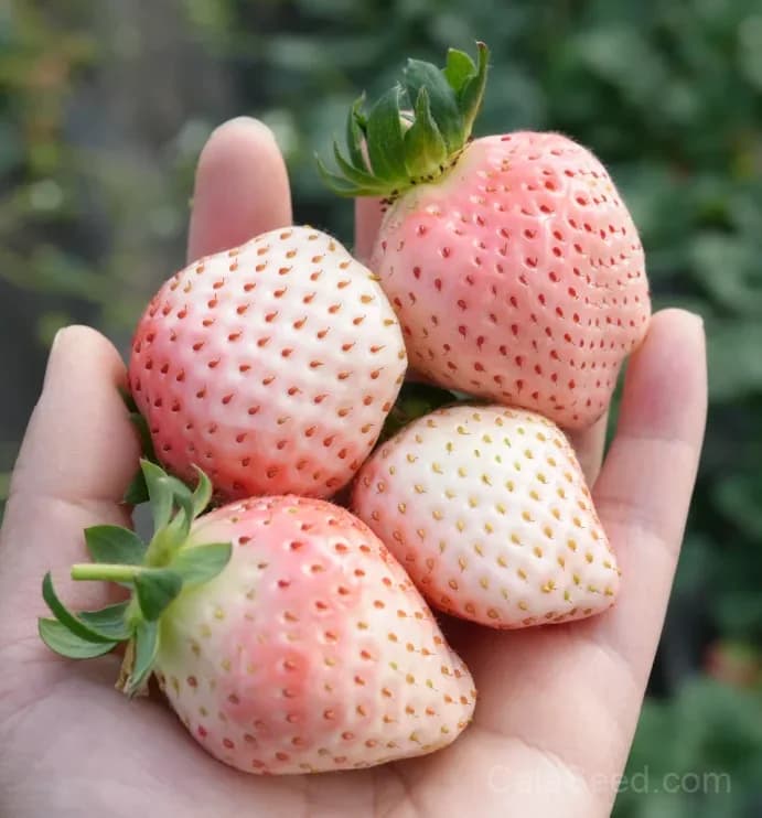 Awayuki White Strawberry Seeds – Rare, Sweet, High Germination & Easy to Grow - View 7